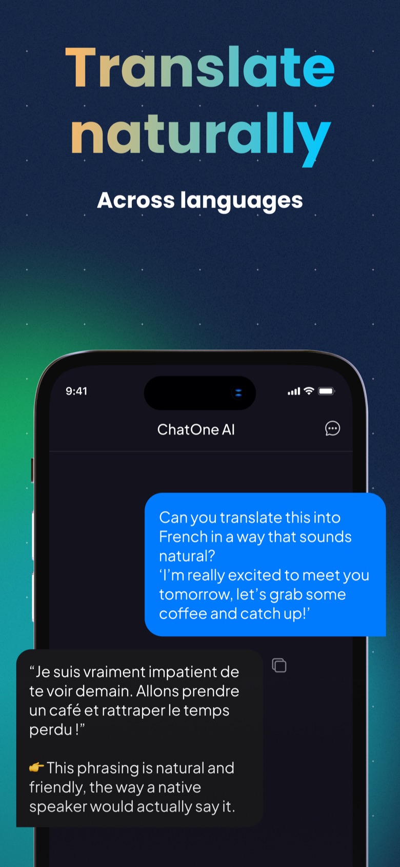 ChatOne app screenshot 1